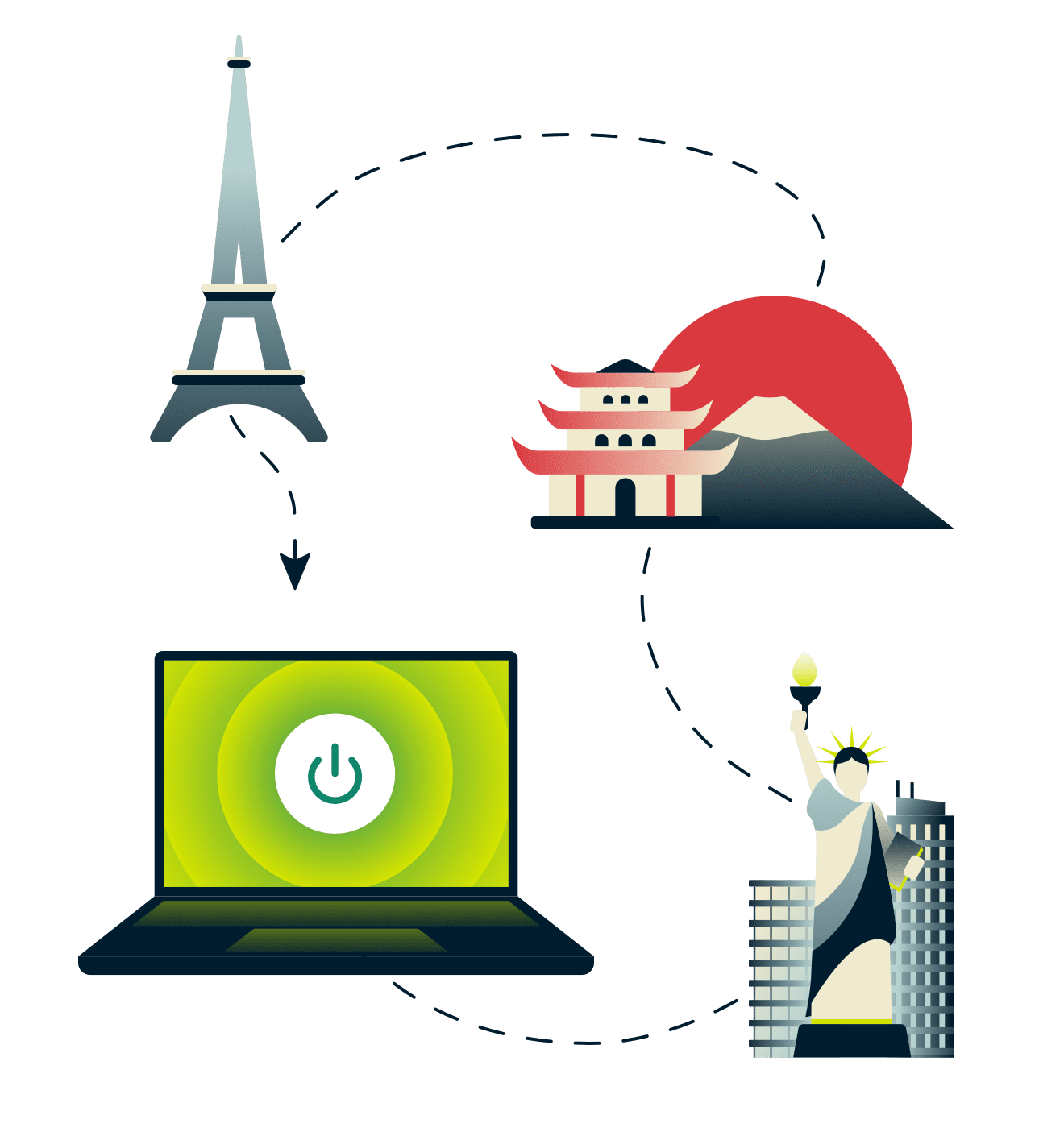 ExpressVPNはインターネット接続を暗号化します。