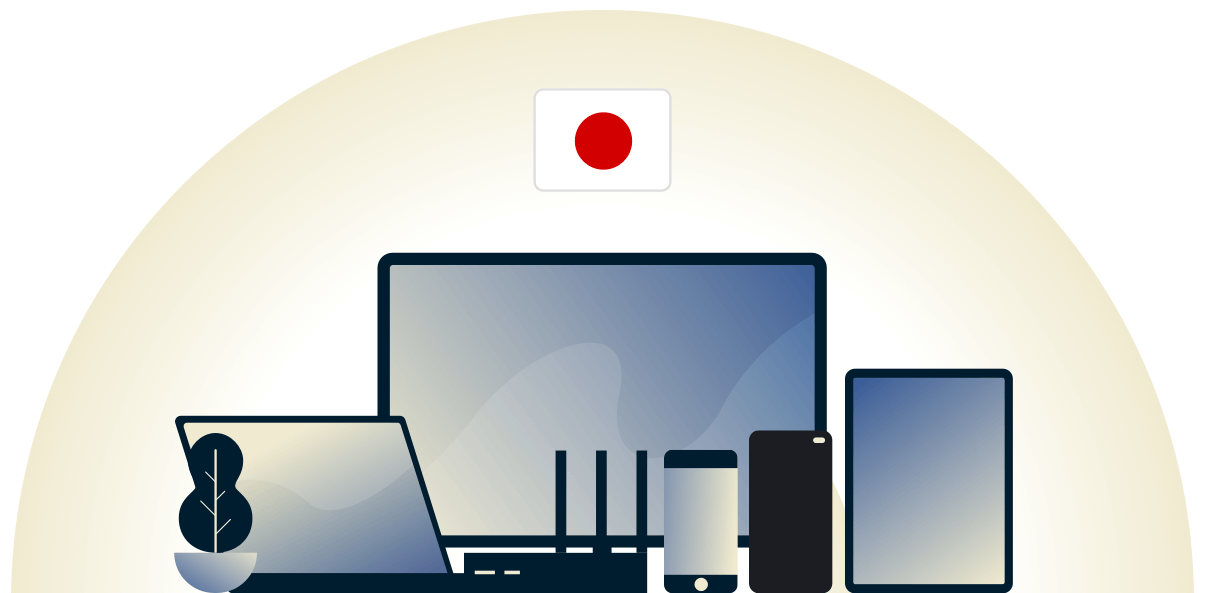La VPN de Jap&oacute;n protege una variedad de dispositivos.