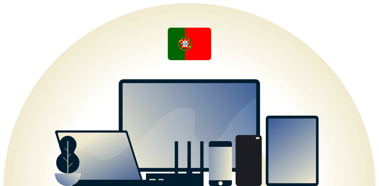 様々なデバイスを保護するポルトガル対応VPN。